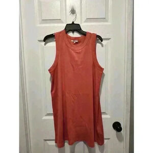 Z Supply Carolina Rib Mini Dress Mineral Red Sleeveless Tank‎ Size XLARGE $79
